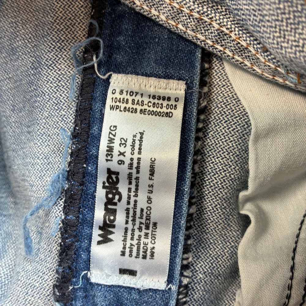Vintage Wrangler 13MWZG Cowboy Cut Jeans Medium Wash High Rise 9x32 Denim Pants - Picture 5 of 12